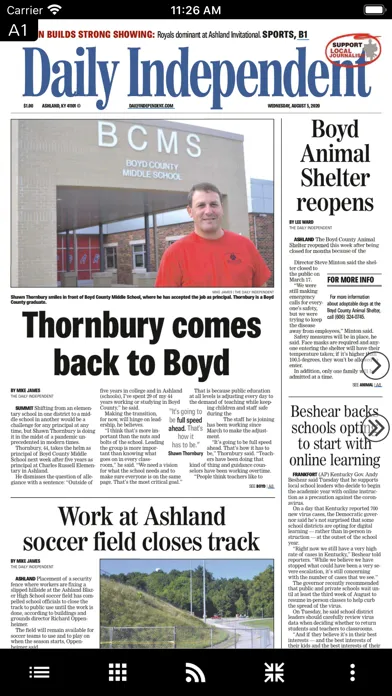 Tangkapan skrin Daily Independent- Ashland, KY