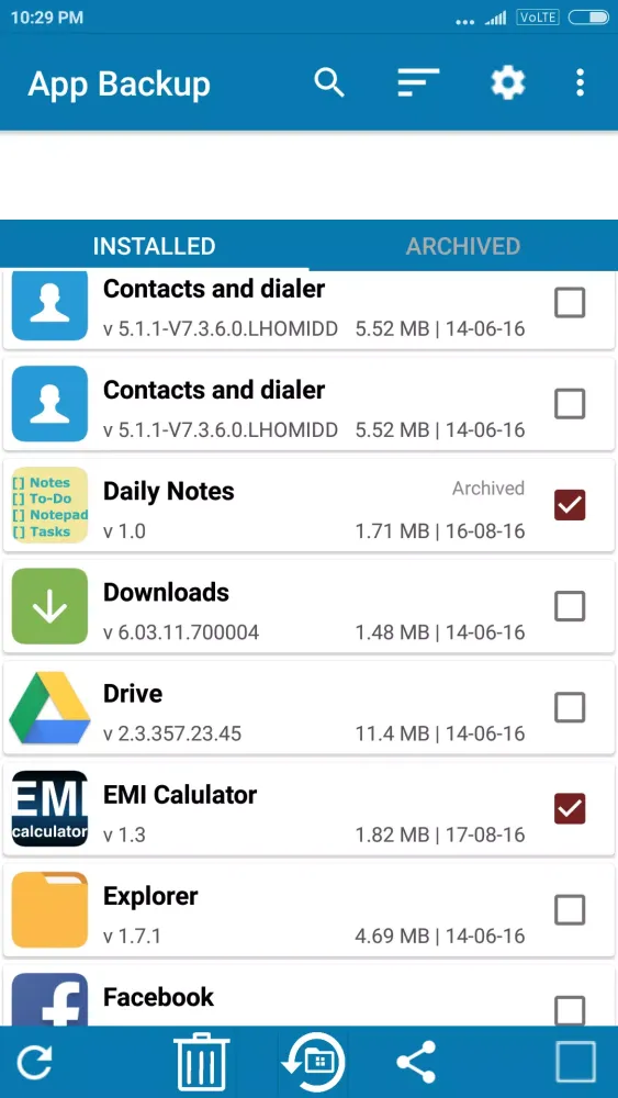 تصاویر App Backup -APK Share, Restore