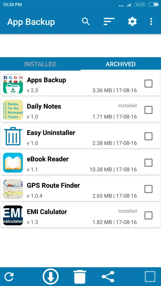 تصاویر App Backup -APK Share, Restore