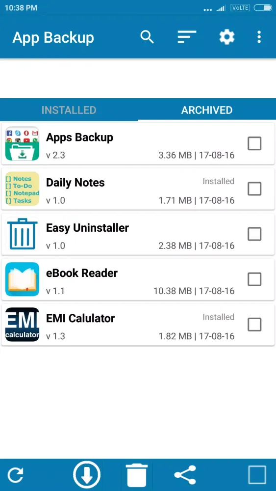 تصاویر App Backup -APK Share, Restore