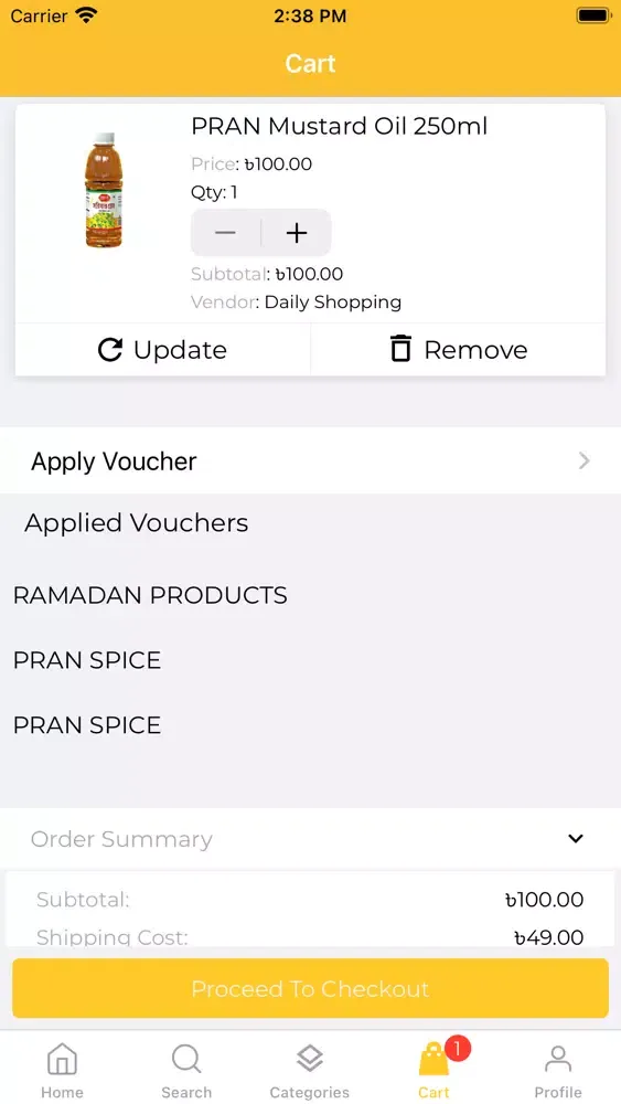 Daily Shopping Ekran Görüntüleri