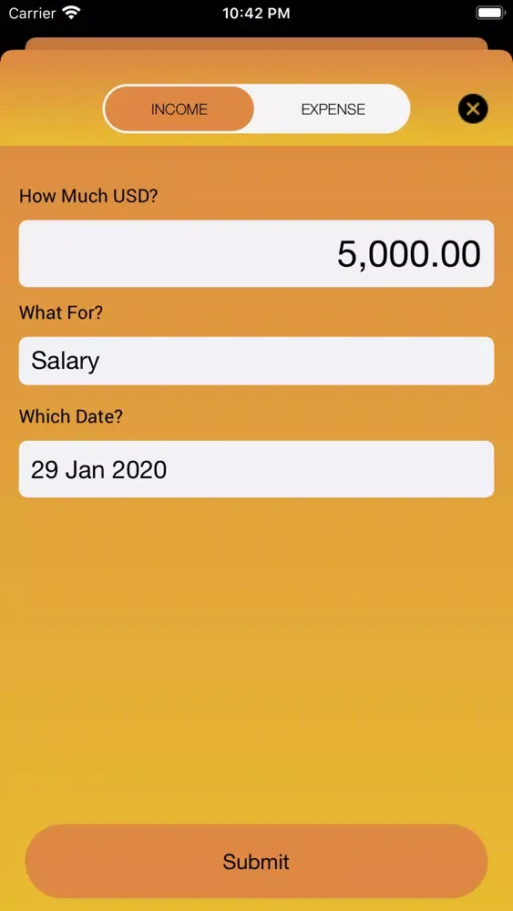 Ảnh chụp màn hình của Daily Spend Tracker