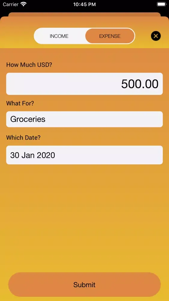 Ảnh chụp màn hình của Daily Spend Tracker