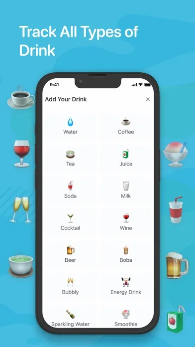 Capturas de pantalla de Daily Water Tracker App.
