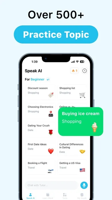 Hablo: Language Learning Tutor Screenshots
