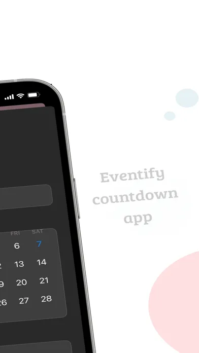 Tangkapan layar Eventify countdown app