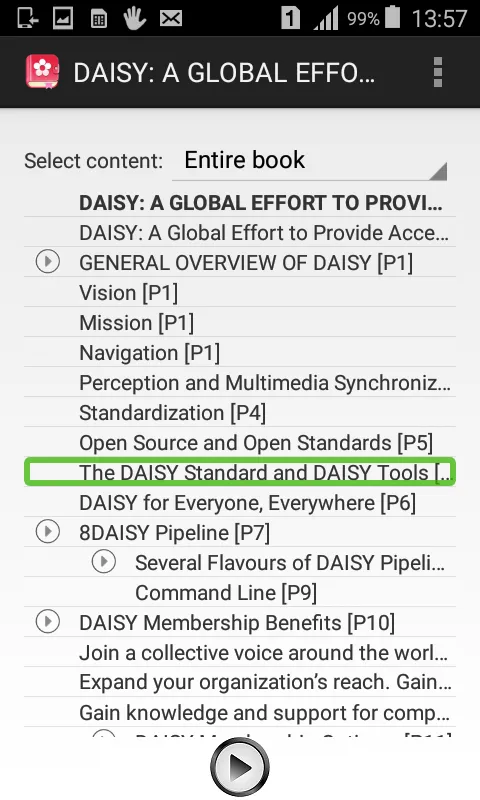 Capturas de tela do Kota Daisy Reader