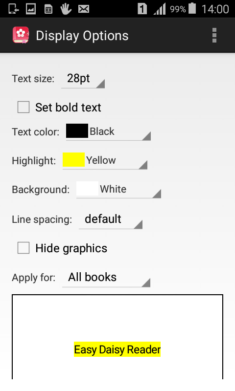 Kota Daisy Reader Screenshots
