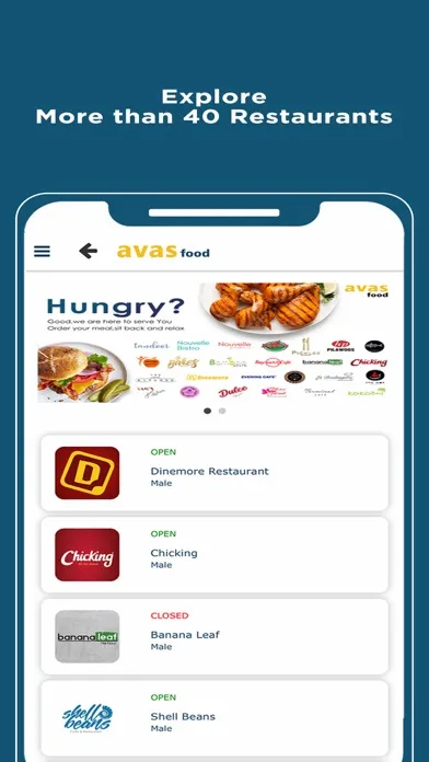 Tangkapan skrin AVAS Food