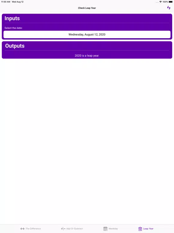 Tangkapan layar Date Calculator++ iPad 
