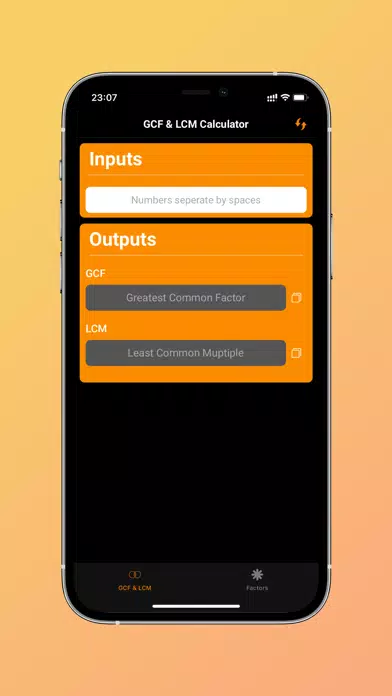 GCF & LCM Calculator++ Screenshots