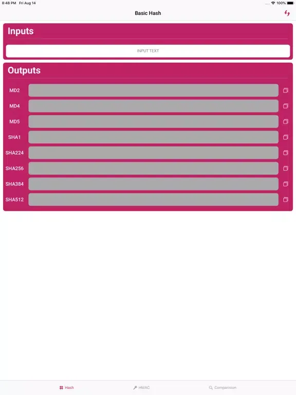 Hash Generator++ iPad  سکرین شاٹس