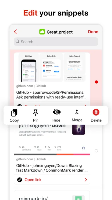 Скриншоты FastClip - Snippets Editor