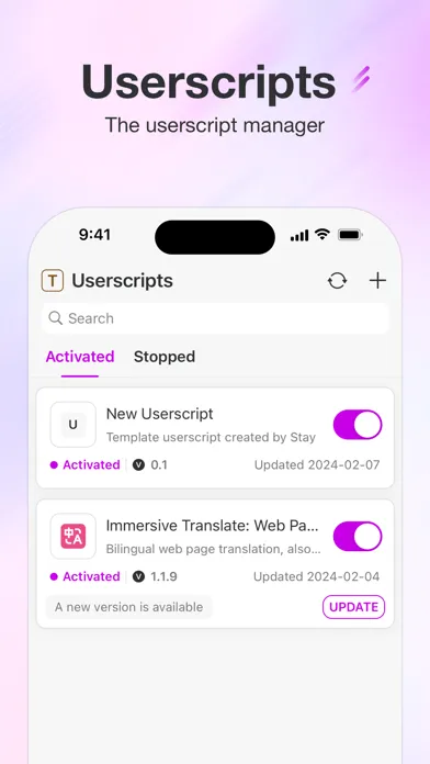 Stay for Safari Screenshots