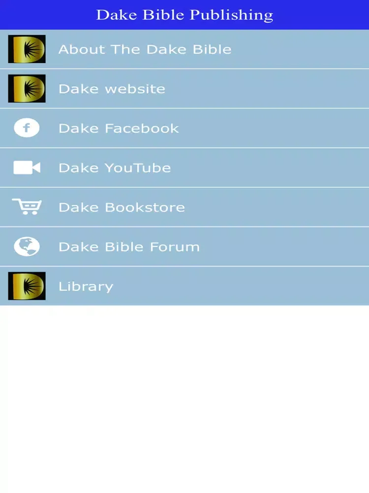 Tangkapan layar Dake Bible Publishing iPad 