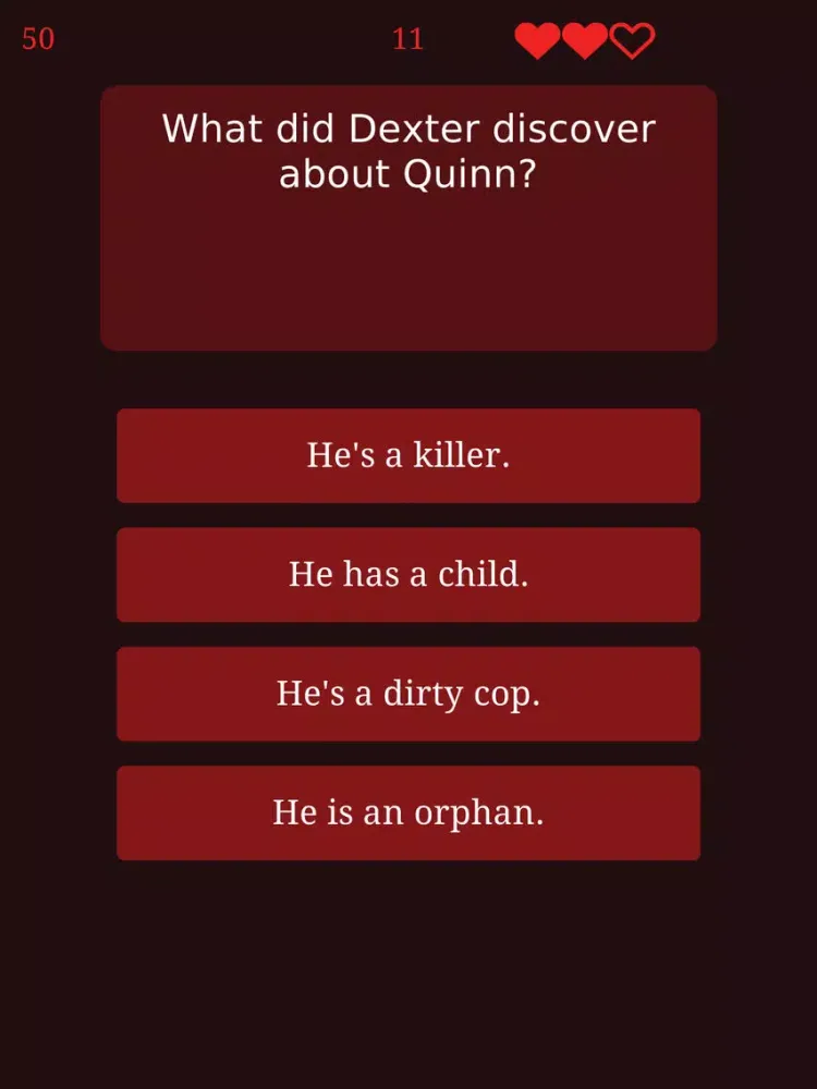 Zrzuty ekranu Trivia for Dexter - Quiz Questions from Crime Drama TV Show Movie iPad 