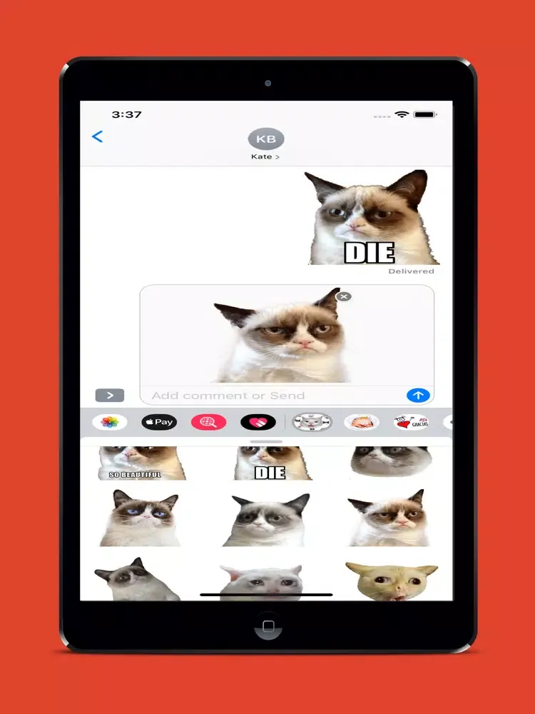 Скриншоты Cat Stickers For Chat iPad 