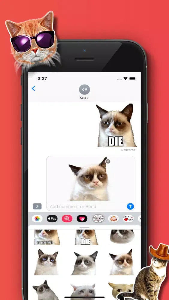 Скриншоты Cat Stickers For Chat
