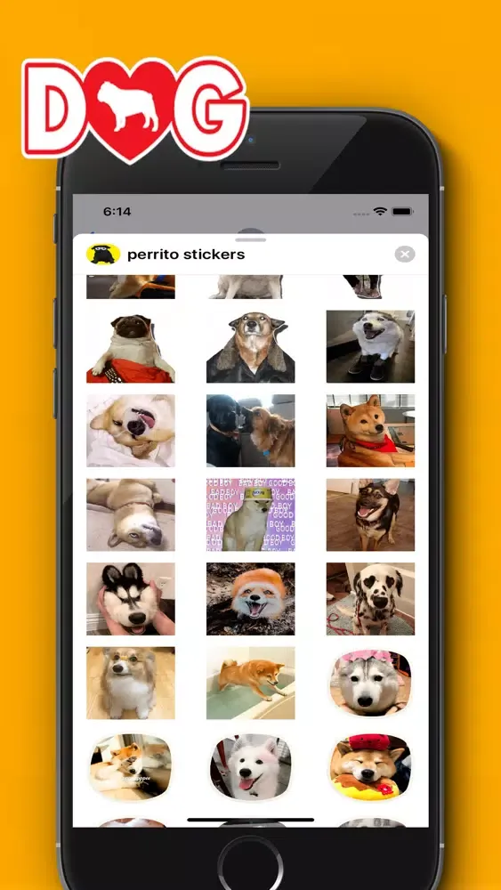 stickers memes del perrito سکرین شاٹس