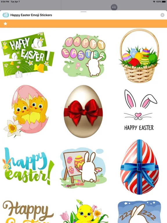 Zrzuty ekranu Happy Easter Emoji Stickers ! iPad 