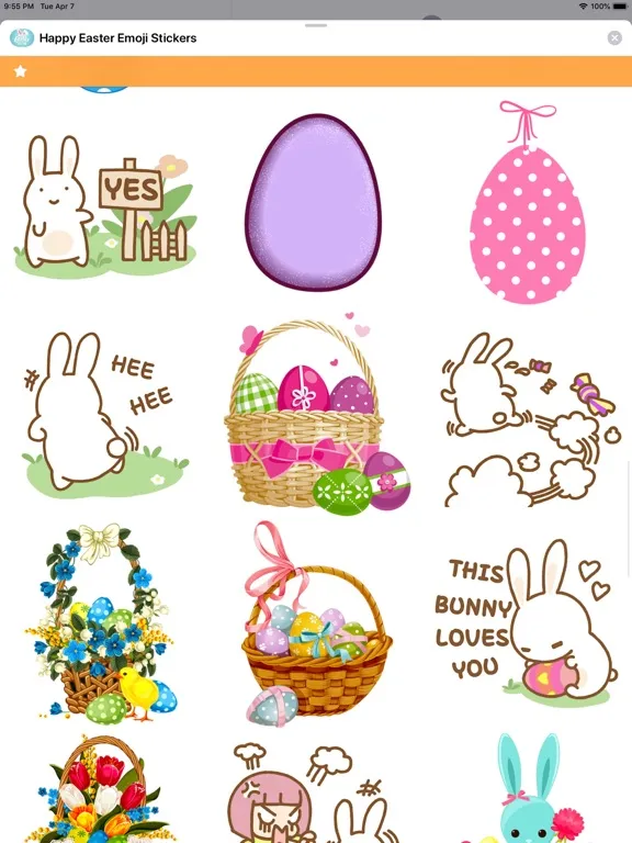 Zrzuty ekranu Happy Easter Emoji Stickers ! iPad 