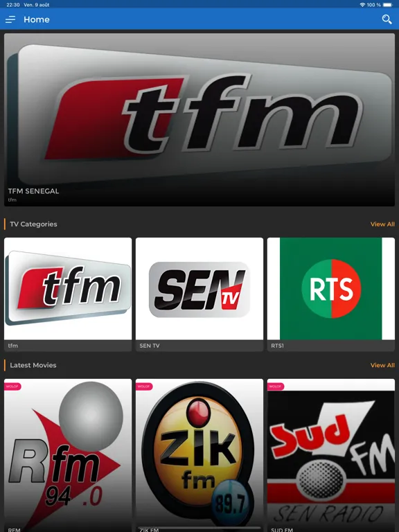 Senegal Live TV iPad  سکرین شاٹس