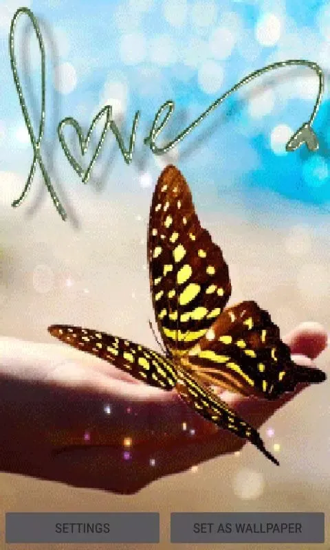 ภาพหน้าจอของ Butterfly Love Live Wallpaper