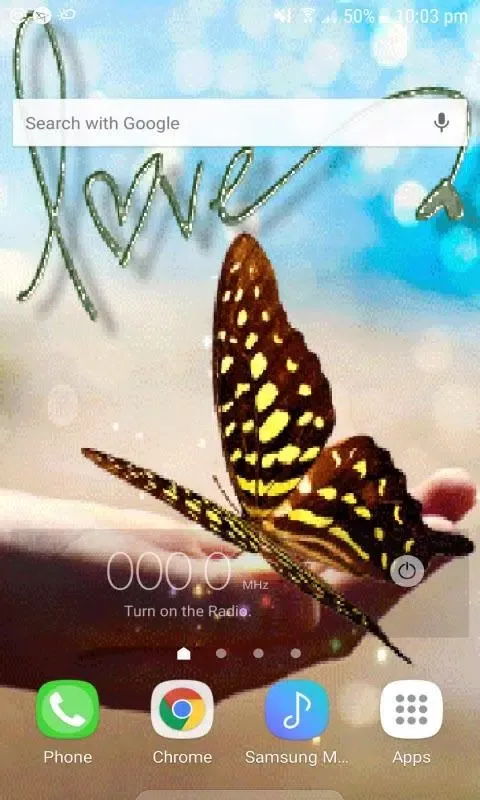 ภาพหน้าจอของ Butterfly Love Live Wallpaper
