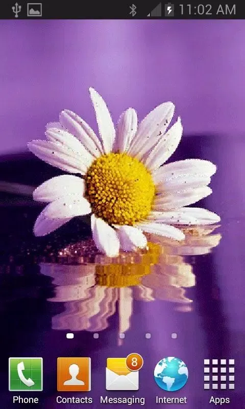Capturas de tela do White Daisy Live Wallpaper