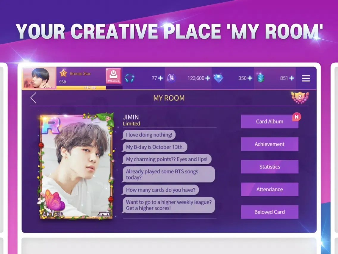 Ảnh chụp màn hình của SuperStar BTS iPad 