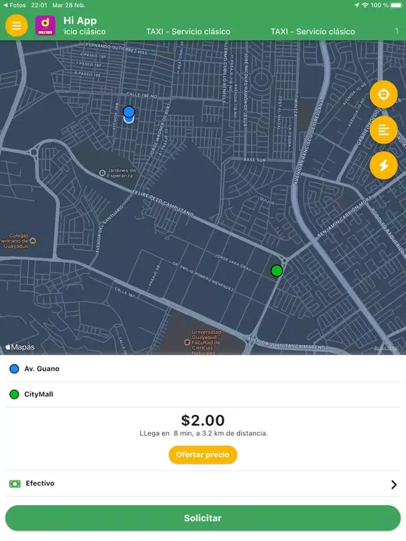 Tangkapan layar Hi APP iPad 