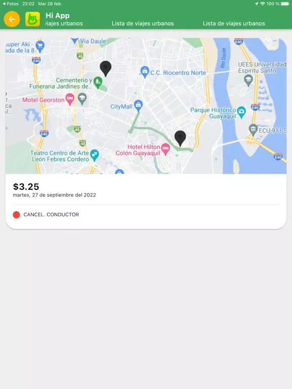 Tangkapan layar Hi APP iPad 