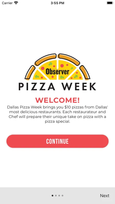 Zrzuty ekranu Dallas Observer Pizza Week