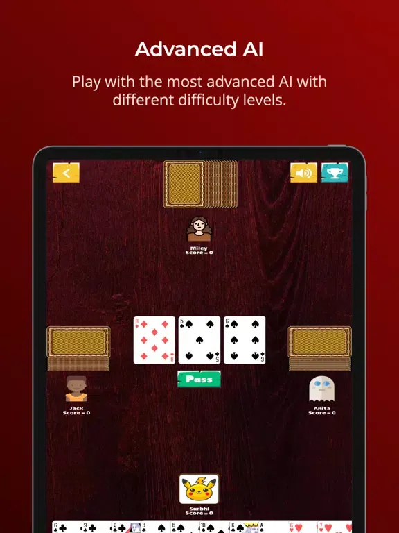 Hearts - Multiplayer Card Game iPad  스크린샷