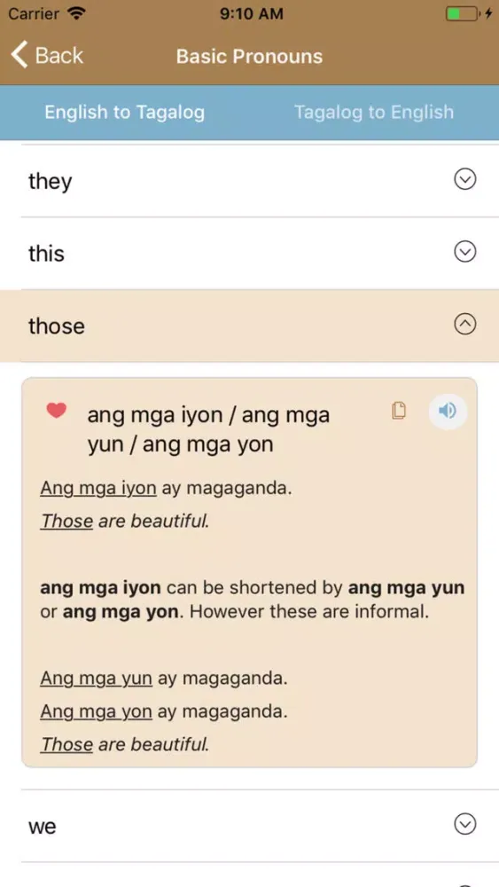 Screenshot di Learn Tagalog by DALUBHASA