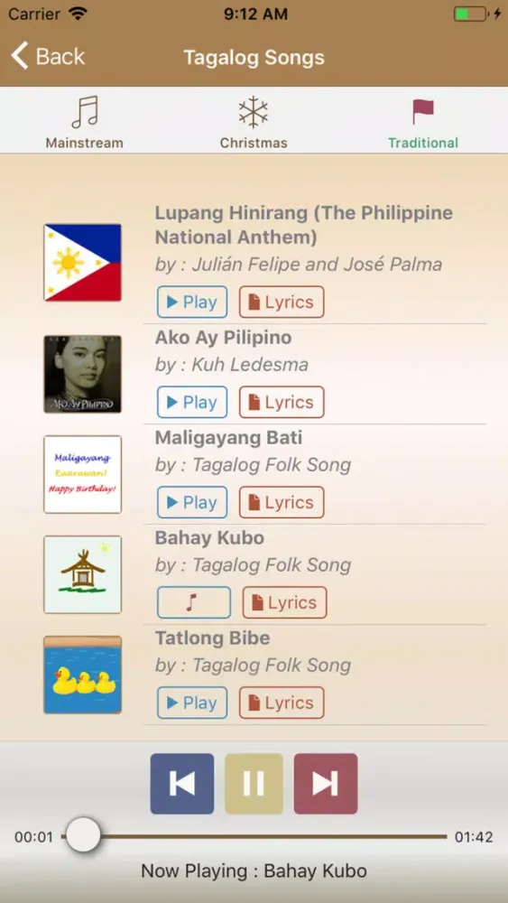 Screenshot di Learn Tagalog by DALUBHASA