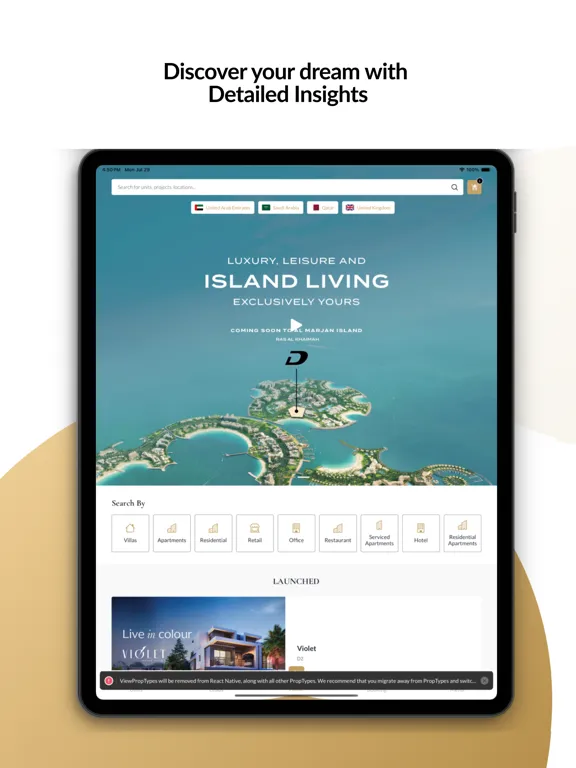 DAMAC 360 iPad  Screenshots