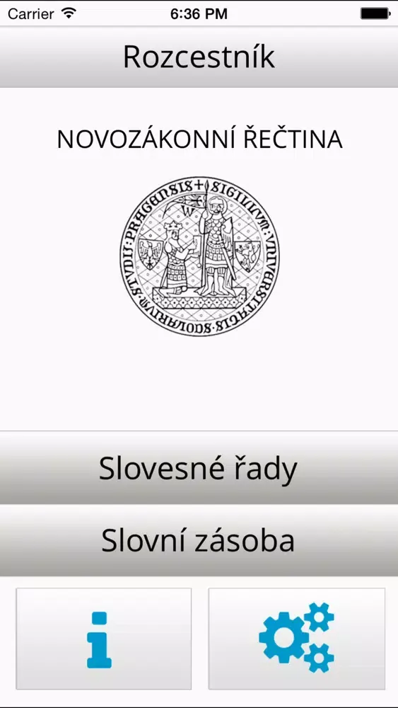 Screenshot di Novozákonní řečtina