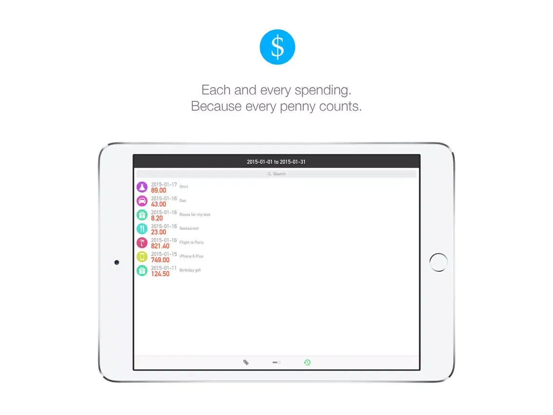 Captures d'écran de Spendy - All Your Expenses And Spendings iPad 