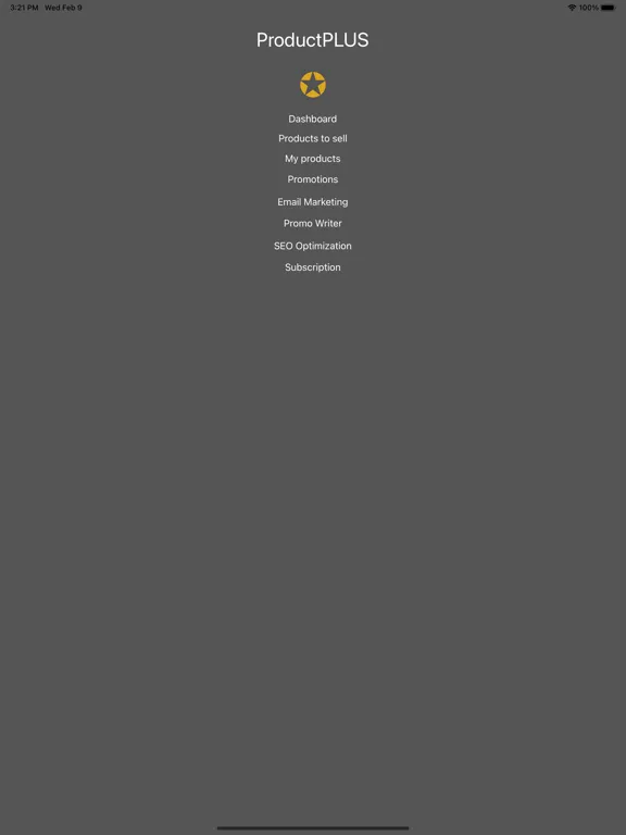 Tangkapan layar ProductPLUS iPad 
