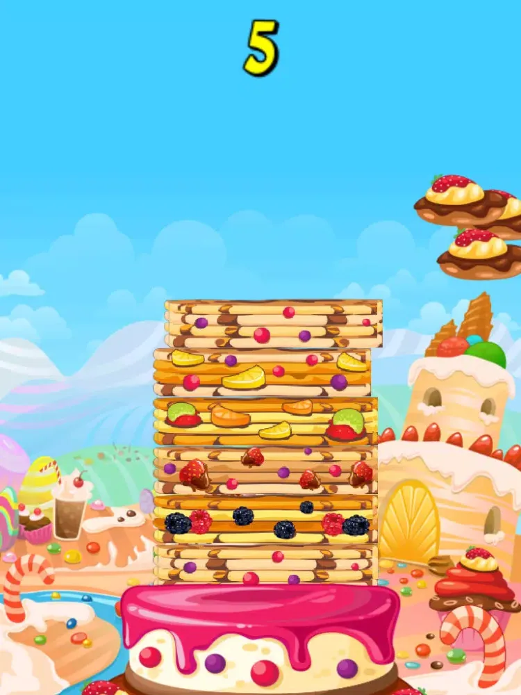 Pancake Stacking Game - Make a Tower of Food for Breakfast iPad 應用截圖