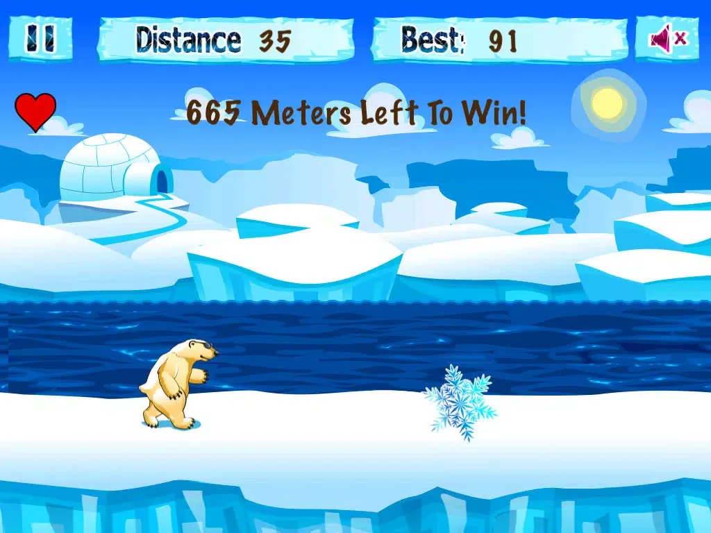 ภาพหน้าจอของ Frozen Polar Bear Run iPad 