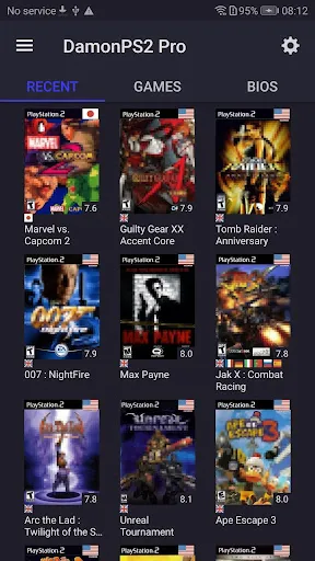 Capturas de pantalla de DamonPS2 Pro PS2 Emulator PSP