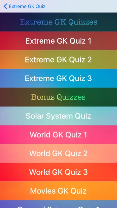 Tangkapan layar Extreme General Knowledge Quiz
