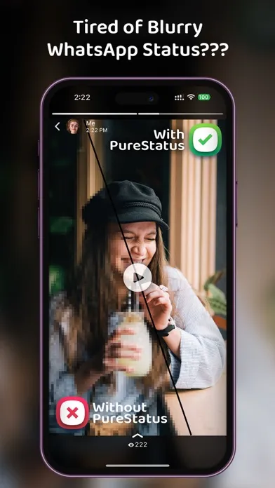 PureStatus: ByeBye Blur Status স্ক্রিনশট