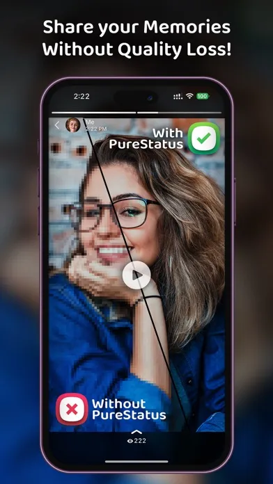 PureStatus: ByeBye Blur Status স্ক্রিনশট