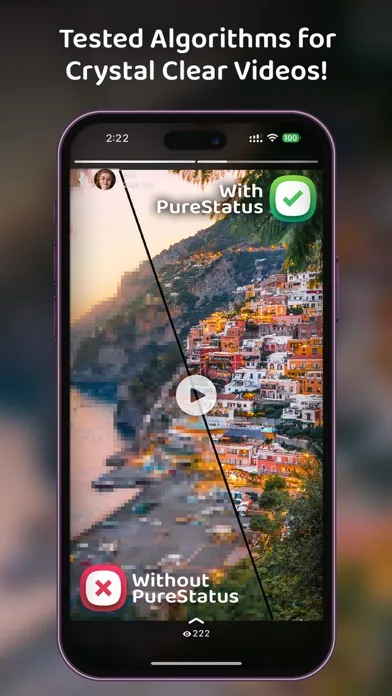 PureStatus: ByeBye Blur Status স্ক্রিনশট