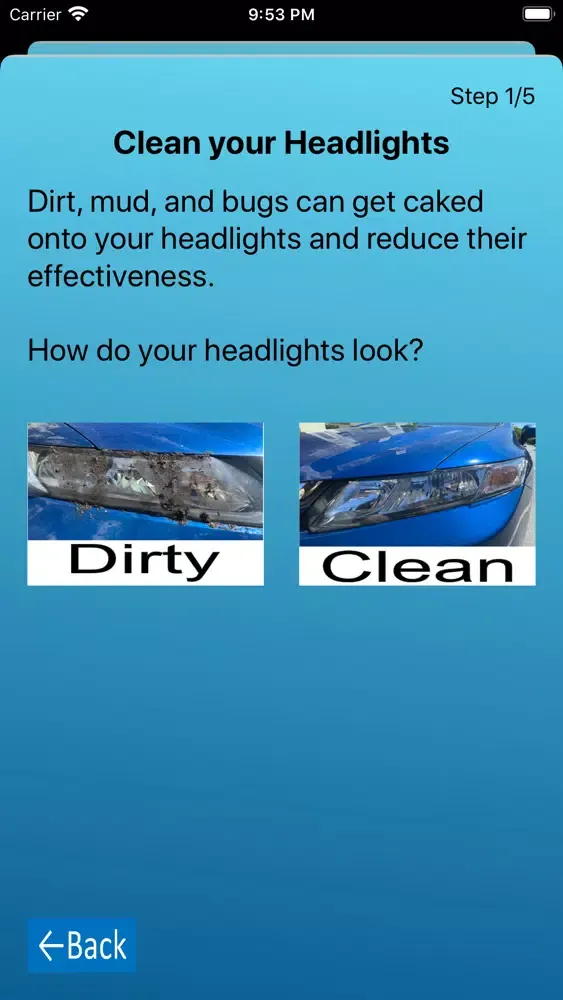 Tangkapan layar Headlight Checkup
