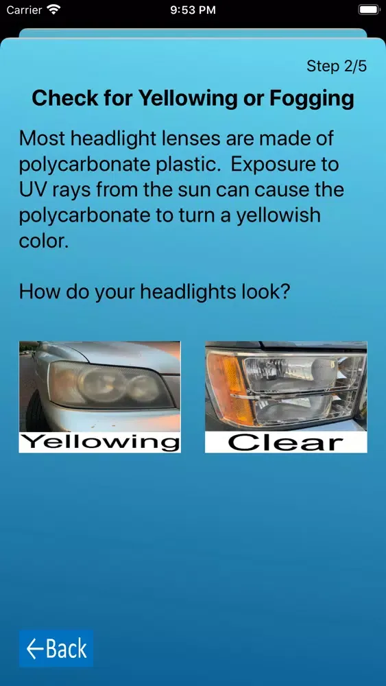 Tangkapan layar Headlight Checkup