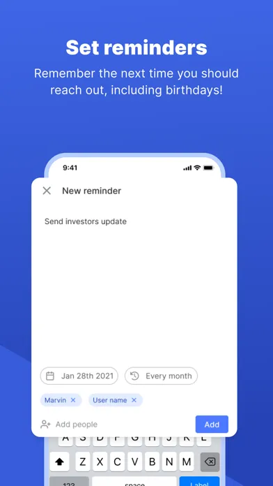 Screenshot di Dex - Rolodex and Personal CRM